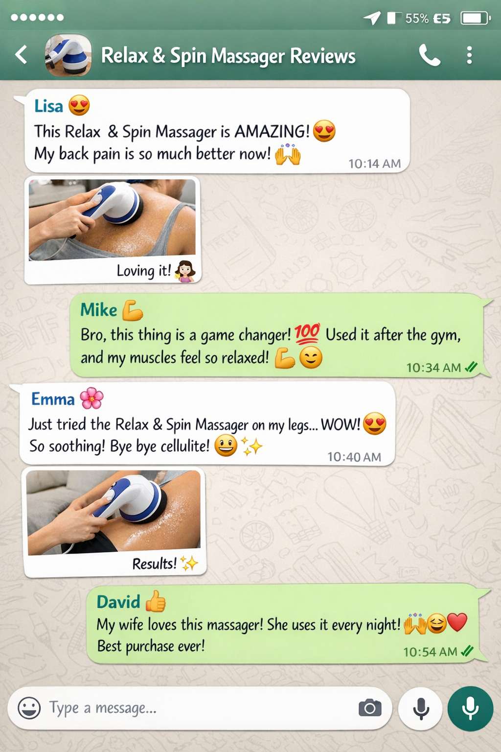Relax & Spin Massager reviews